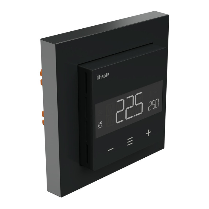 Heatit WiFi6 thermostat (matt fekete)