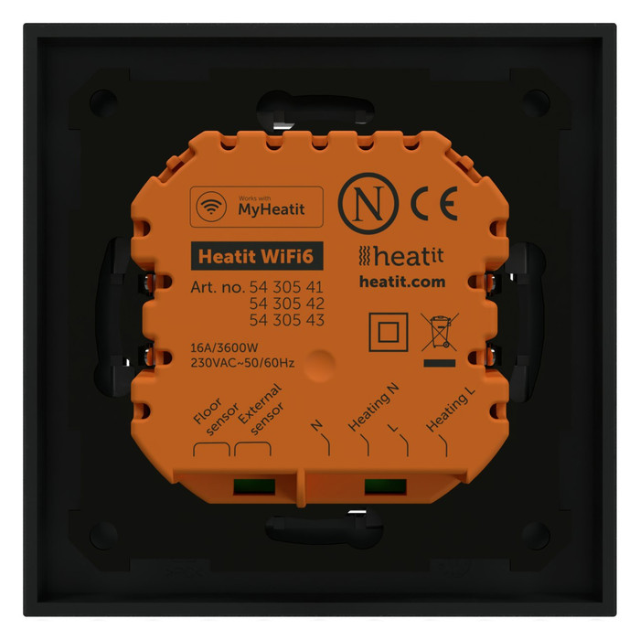 Heatit WiFi6 thermostat (matt fekete) - 3