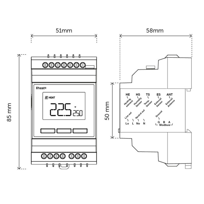 Heatit DIN Smart Thermostat - 11